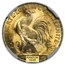 1899-1914 France Gold 20 Francs Rooster MS-66 NGC/PCGS
