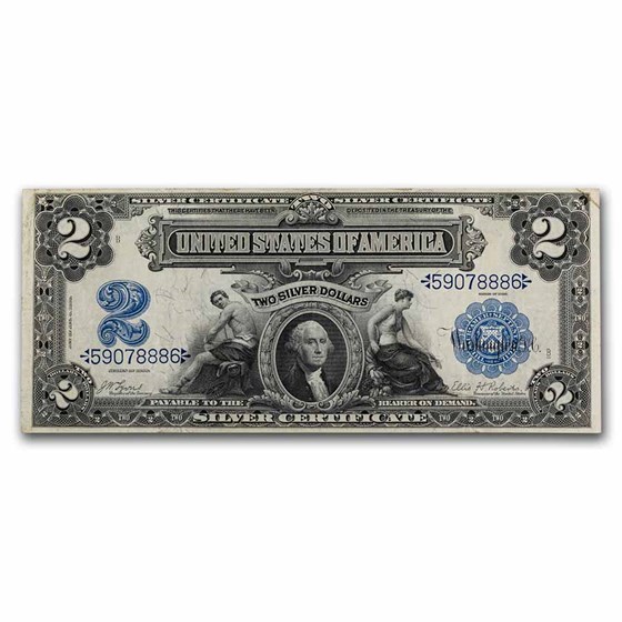 1899 $2.00 Silver Certificate George Washington VF (Fr#249) 1899 $2.00 Silver Certificate George Washington VF (Fr#249)