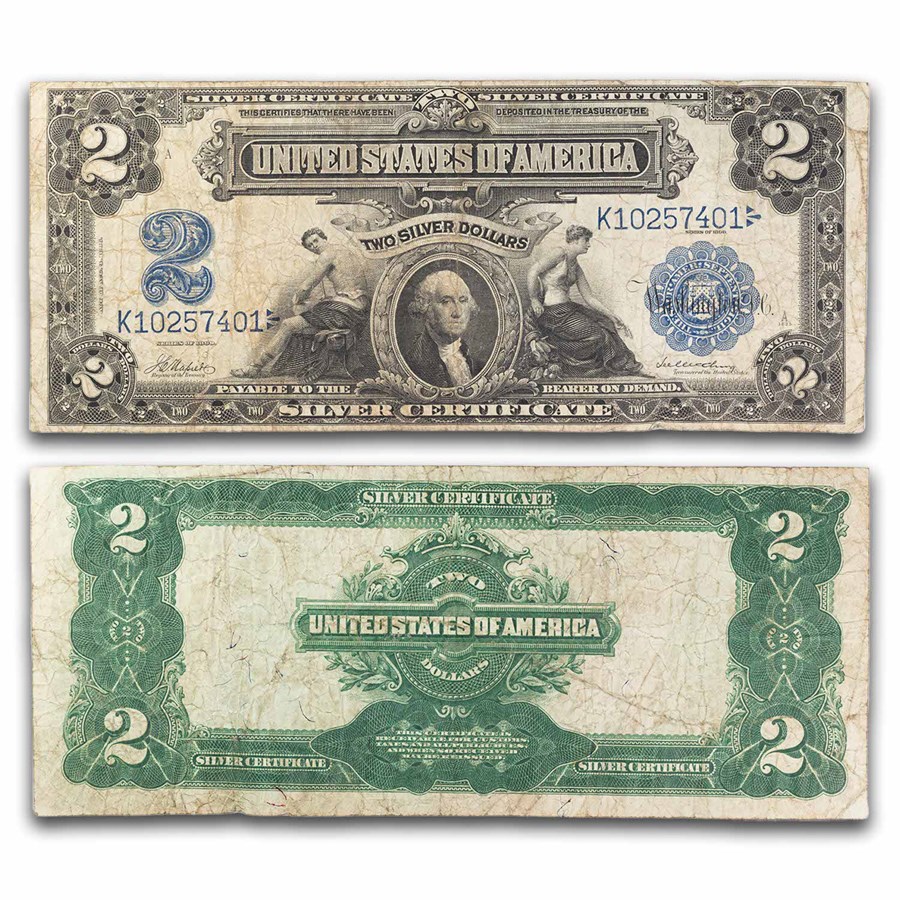 1899 $2.00 Silver Certificate George Washington VF (Fr#253)
