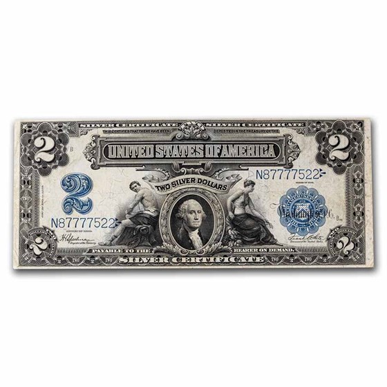 1899 $2.00 Silver Certificate George Washington VF (Fr#258) 1899 $2.00 Silver Certificate George Washington VF (Fr#258)