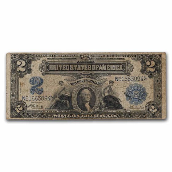 1899 $2.00 Silver Certificate Washington Fine (Fr#257)