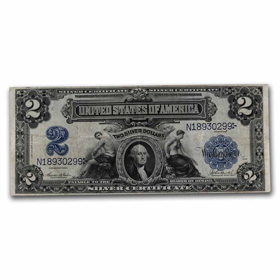 1899 $2.00 Silver Certificate Washington VF (Fr#256) 1899 $2.00 Silver Certificate Washington VF (Fr#256)