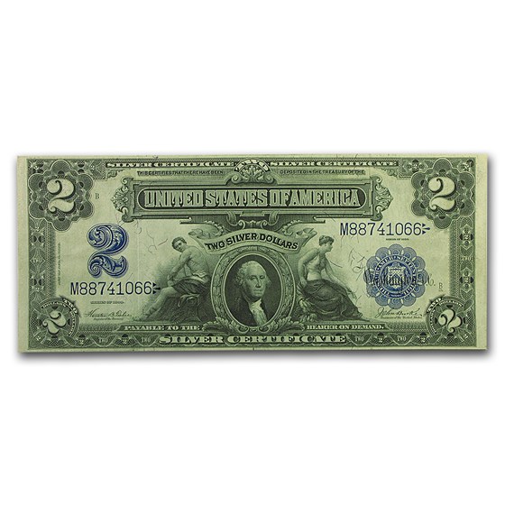 1899 $2.00 Silver Certificate Washington XF 1899 $2.00 Silver Certificate Washington XF
