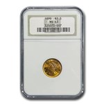 1899 $2.50 Liberty Gold Quarter Eagle MS-63 NGC