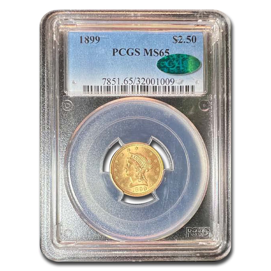 1899 $2.50 Liberty Gold Quarter Eagle MS-65 PCGS CAC