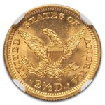 1899 $2.50 Liberty Gold Quarter Eagle MS-66 NGC CAC