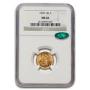 1899 $2.50 Liberty Gold Quarter Eagle MS-66 NGC CAC
