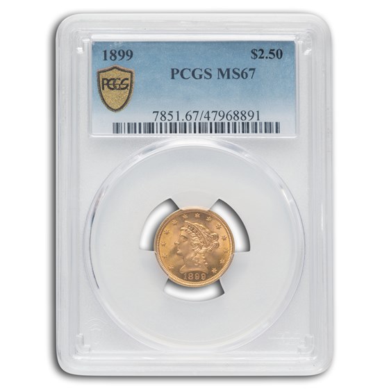 1899 $2.50 Liberty Gold Quarter Eagle MS-67 PCGS