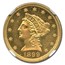 1899 $2.50 Liberty Gold Quarter Eagle PF-62 Cameo NGC