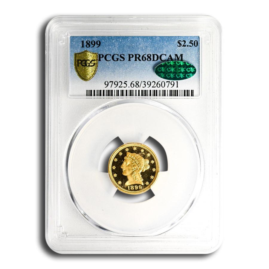 1899 $2.50 Liberty Gold Quarter Eagle PR-68 DCAM PCGS CAC