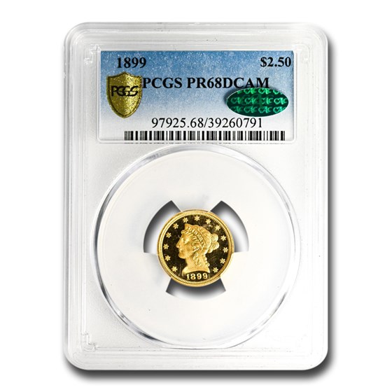 1899 $2.50 Liberty Gold Quarter Eagle PR-68 DCAM PCGS 1899 $2.50 Liberty Gold Quarter Eagle PR-68 DCAM PCGS