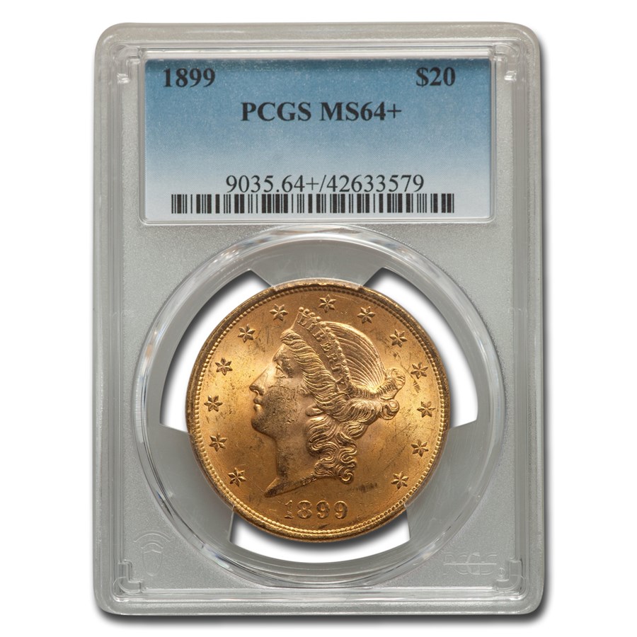 1899 $20 Liberty Double Eagle MS-64+ PCGS