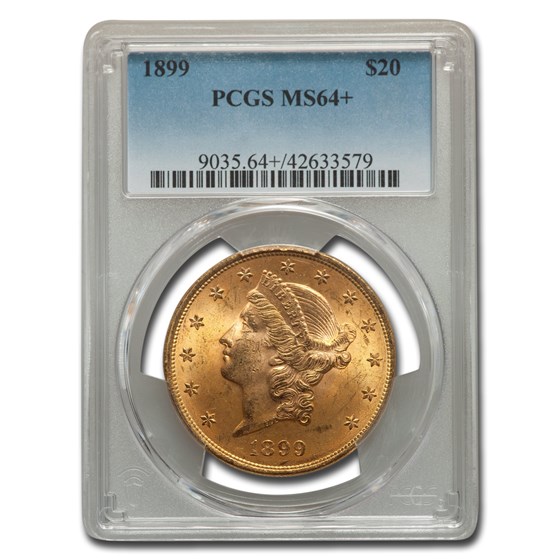 1899 $20 Liberty Double Eagle MS-64+ PCGS 1899 $20 Liberty Double Eagle MS-64+ PCGS