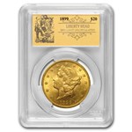1899 $20 Liberty Gold Double Eagle BU PCGS (Prospector Label)