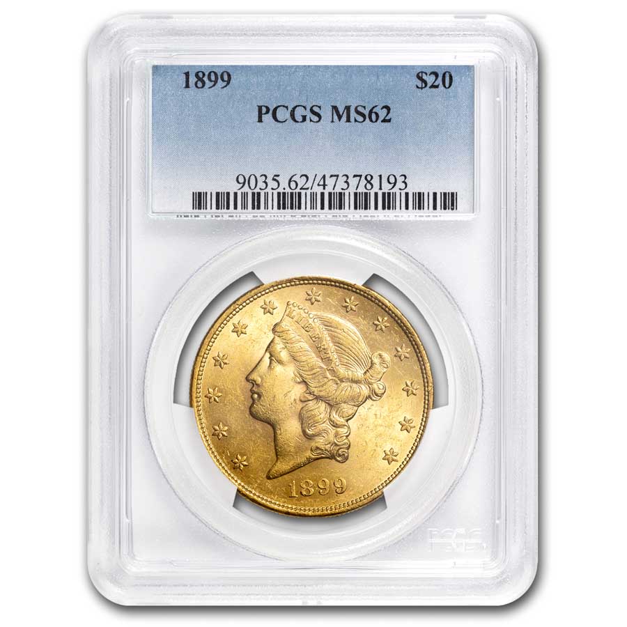 USA 1899 LIBERTY $20 Gold NGC MS62 
