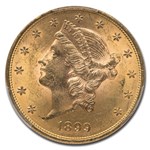 1899 $20 Liberty Gold Double Eagle MS-62+ PCGS