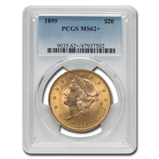1899 $20 Liberty Gold Double Eagle MS-62+ PCGS