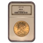 1899 $20 Liberty Gold Double Eagle MS-63 NGC
