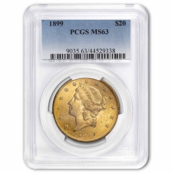 1899 $20 Liberty Gold Double Eagle MS-63 PCGS 1899 $20 Liberty Gold Double Eagle MS-63 PCGS