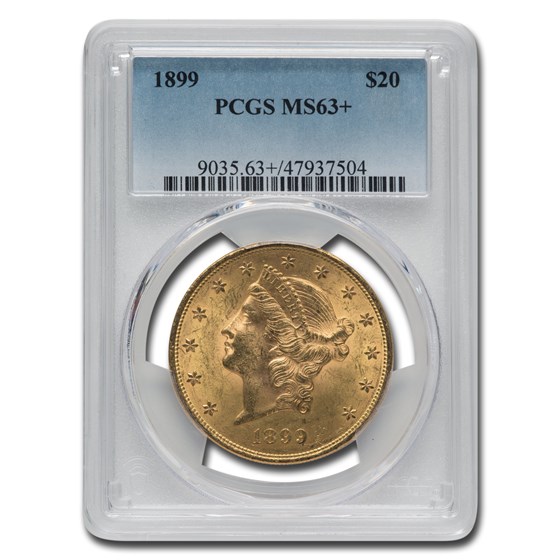1899 $20 Liberty Gold Double Eagle MS-63+ PCGS 1899 $20 Liberty Gold Double Eagle MS-63+ PCGS