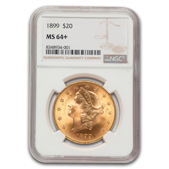 1899 $20 Liberty Gold Double Eagle MS-64+ NGC