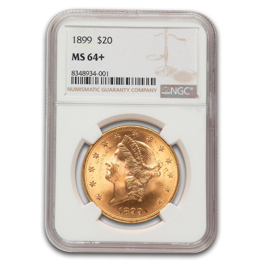 1899 $20 Liberty Gold Double Eagle MS-64+ NGC