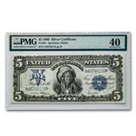 1899 $5.00 Silver Cert. Chief Running Antelope XF-40 PMG (Fr#281)