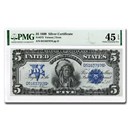 1899 $5.00 Silver Cert Running Antelope VF-45 PMG EPQ (Fr#273)