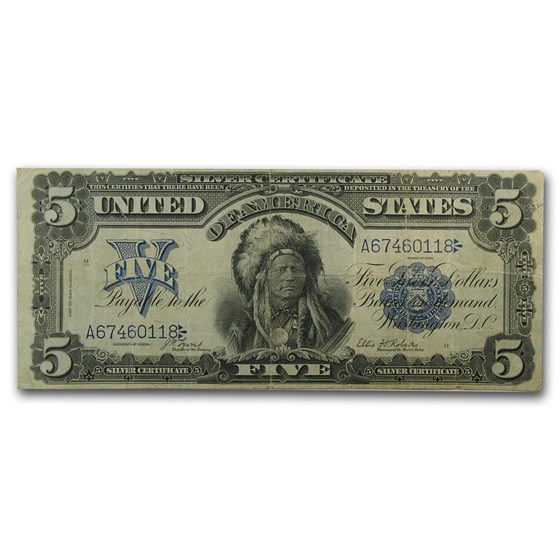 1899 $5.00 Silver Certificate Chief Running Antelope VF (Fr#271) 1899 $5.00 Silver Certificate Chief Running Antelope VF (Fr#271)