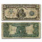 1899 $5.00 Silver Certificate Chief Running Antelope VG (Fr#281)
