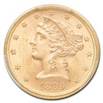 1899 $5 Liberty Gold Half Eagle MS-65 PCGS