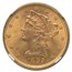 1899 $5 Liberty Gold Half Eagle MS-66 NGC