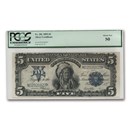 1899 $5 Silver Cert. Chief Running Antelope AU-50 PCGS (Fr#281)