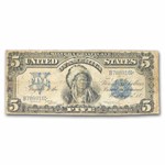 1899 $5 Silver Certificate Chief Running Antelope Fine (Fr#272)