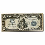 1899 $5 Silver Certificate Chief Running Antelope Fine (Fr#280)