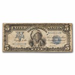 1899 $5 Silver Certificate Chief Running Antelope Good (Fr#280)