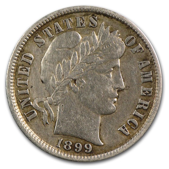 1899 Barber Dime AU 1899 Barber Dime AU