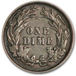 1899 Barber Dime Fine