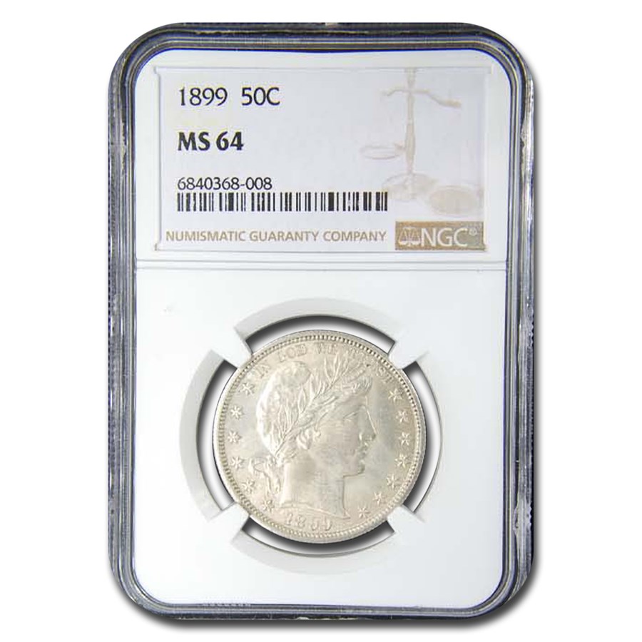1899 Barber Half Dollar MS-64 NGC