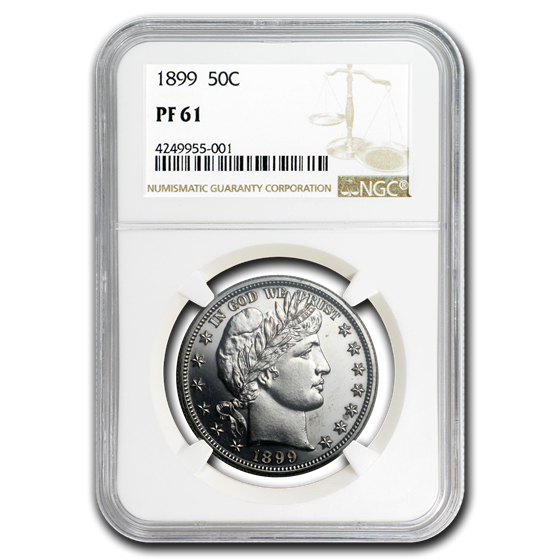1899 Barber Half Dollar PF-61 NGC 1899 Barber Half Dollar PF-61 NGC