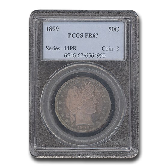 1899 Barber Half Dollar PR-67 PCGS 1899 Barber Half Dollar PR-67 PCGS