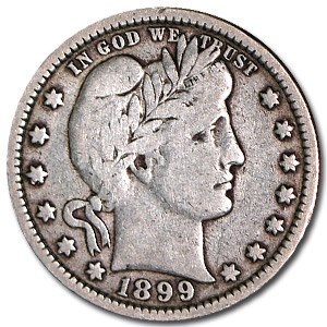 1899 Barber Quarter Fine 1899 Barber Quarter Fine