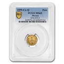 1899-Cn Q Mexico Gold Peso MS-65 PCGS