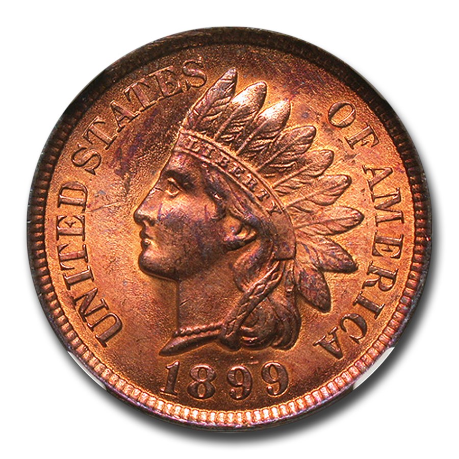 Buy 1899 Indian Head Cent MS63 NGC (Red/Brown) APMEX