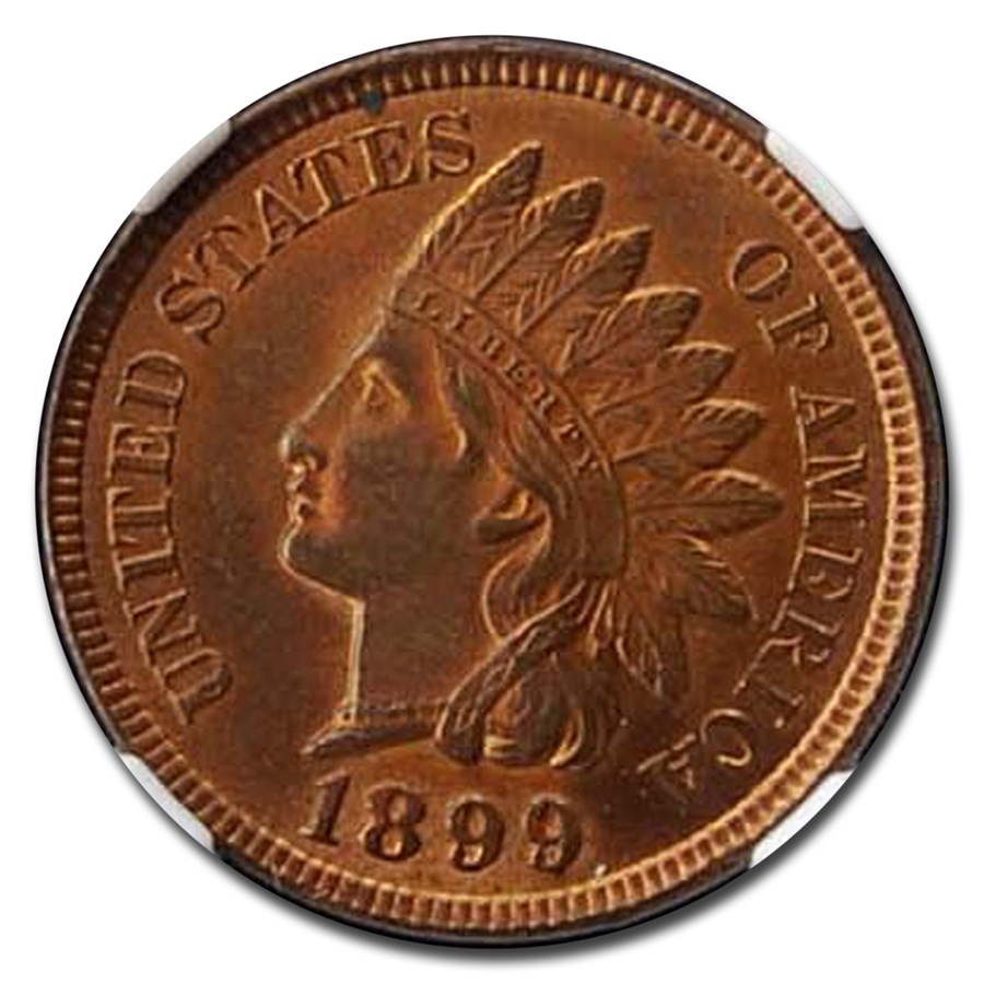 1899 Indian Head Cent MS-65 NGC (Red/Brown)