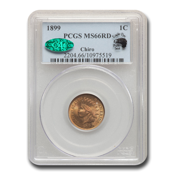 1899 Indian Head Cent MS-66 PCGS CAC (Red) 1899 Indian Head Cent MS-66 PCGS CAC (Red)
