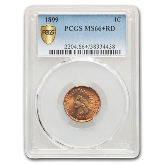 1899 Indian Head Cent MS-66+ PCGS (Red) 1899 Indian Head Cent MS-66+ PCGS (Red)