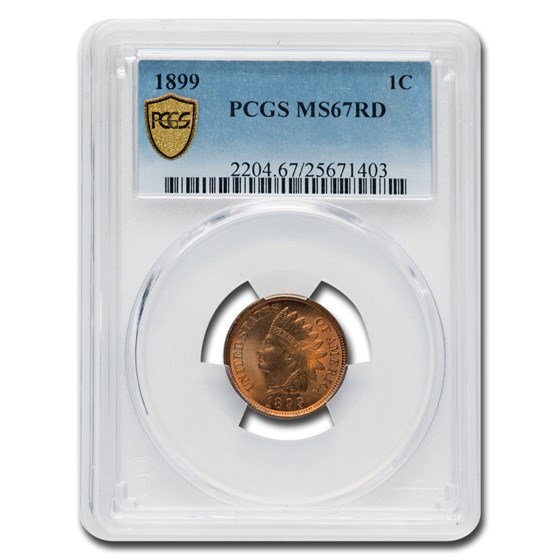 1899 Indian Head Cent MS-67 PCGS (Red) 1899 Indian Head Cent MS-67 PCGS (Red)