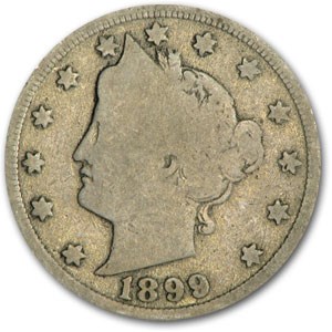 1899 Liberty Head V Nickel Good+