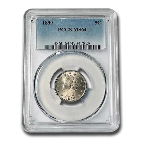1899 Liberty Head V Nickel MS-64 PCGS 1899 Liberty Head V Nickel MS-64 PCGS